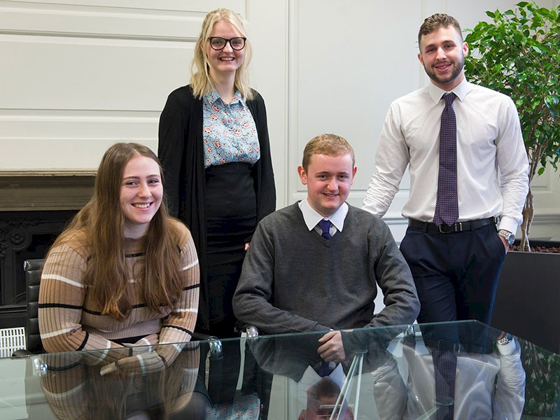 Herbert Scott SDC apprentices Ellen Wood, Jodie Richards, Samuel Martin