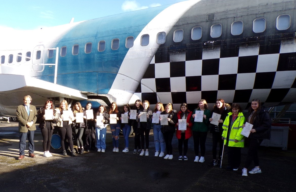 Travel & Tourism students visit Airline Training Centre before trip to