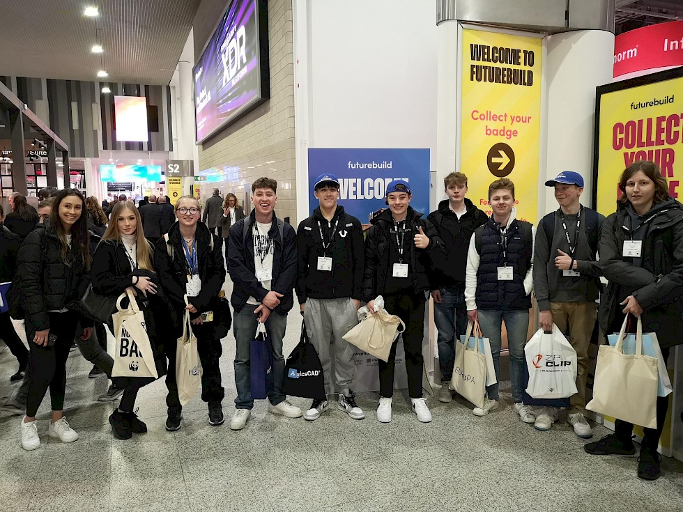 Students attend Futurebuild at London Excel