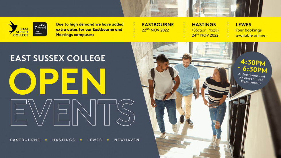 East Sussex College Open Events Return This November | East Sussex College