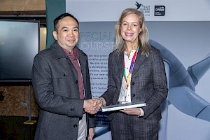 Rebecca Conroy, CEO and Principal of East Sussex College, welcomed delegates from SkillsFuture Singapore to the newly opened ESC Training Hub