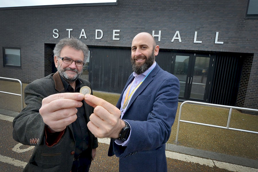 Peter Chowney, Leader of Hastings Borough Council, with Dan Shelley, Executive Director, Strategic Partnerships & Engagement at East Sussex College