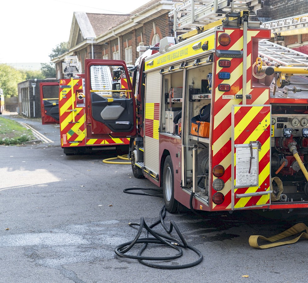 Students get involved with East Sussex Fire &amp; Rescue Training Exercise