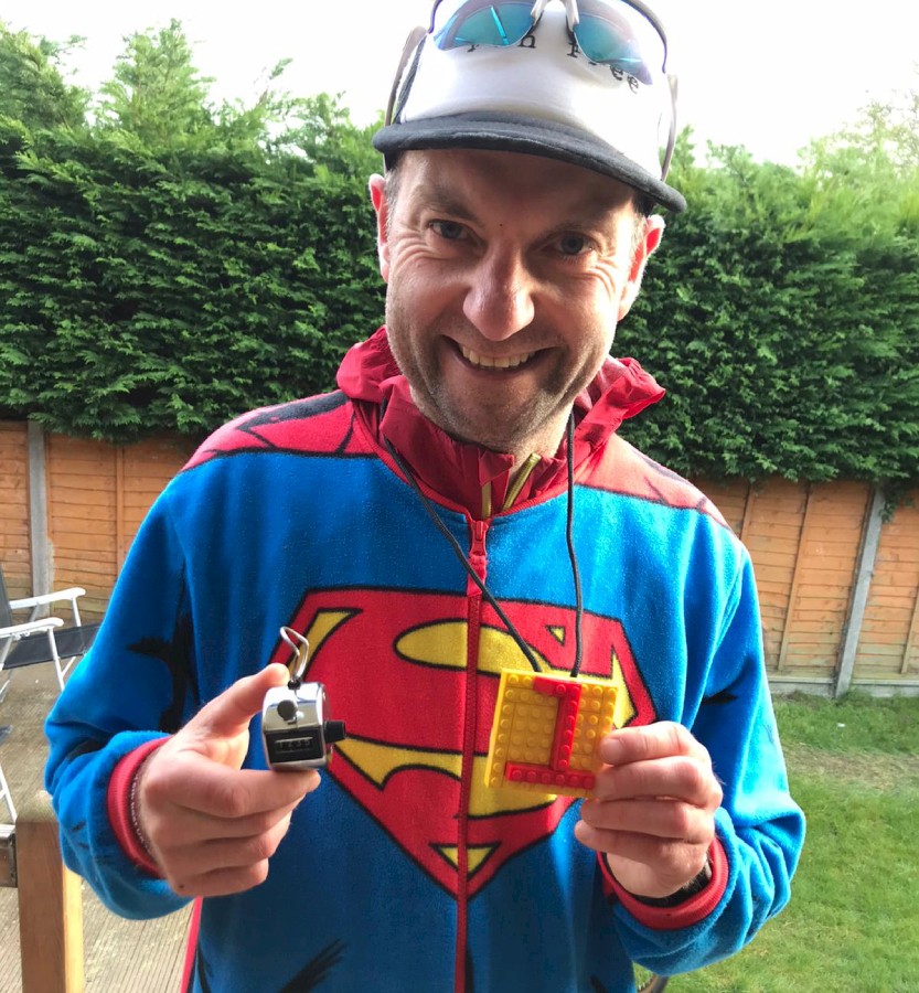Plumbing tutor completes marathon in his back garden to raise money for charity